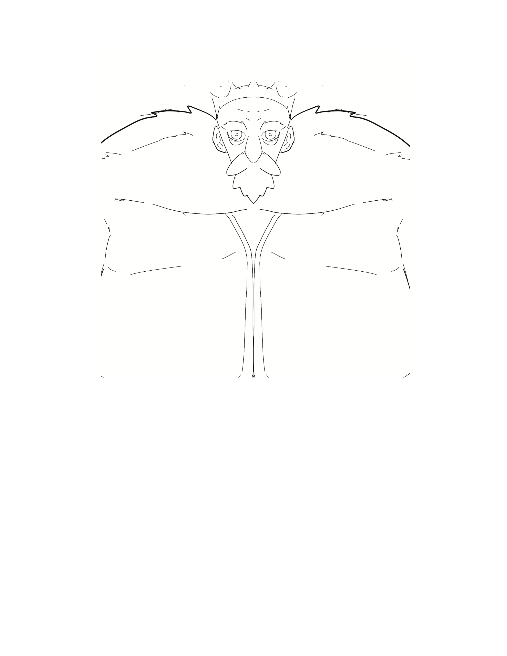 Sketch stage of the digital rendering process